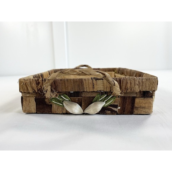 Vintage 70s 3D Veggie Fruit Raffia Casserole Carrier Basket 13" Cottage Boho - Picture 5 of 12